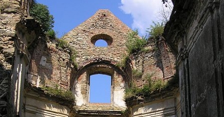 Ruiny Klasztoru Karmelitów Bosych w Zagórzu - zbliżenie
