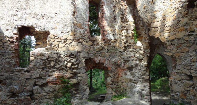 Ruiny zamku Henryka  - zbliżenie