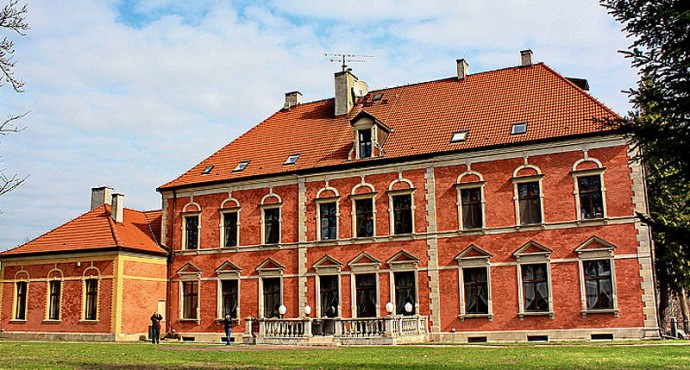 Pałac w Leźnie  - zbliżenie